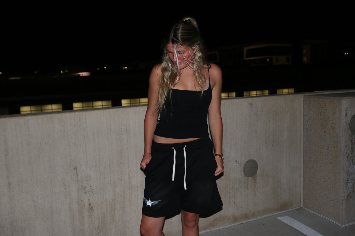 fallen star sweat shorts